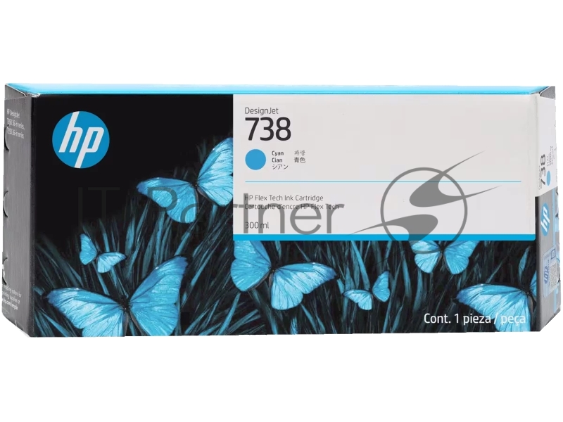 Картридж струйный HP 738 300-ml Cyan DesignJet Ink Cartridge