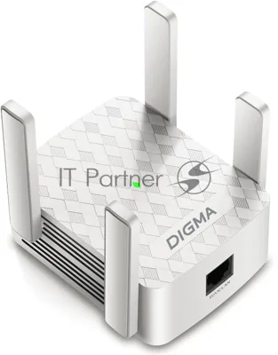 Повторитель беспроводного сигнала Digma D-WR400 AC1200 10/100BASE-TX/Wi-Fi белый