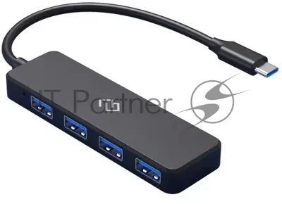 USB-разветвитель Digma DHUB-4USB-C-2.0, USB-C, USB 2.0 4порта, USB