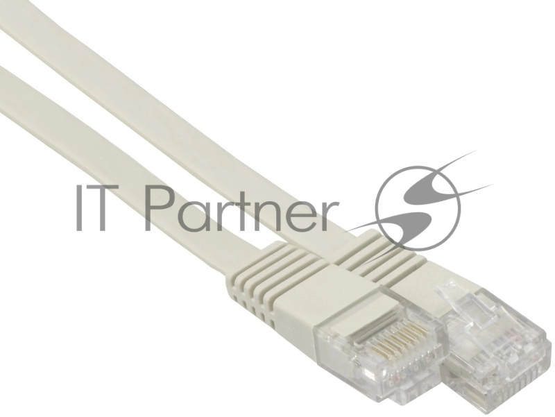 Патч-корд Buro BU-5E-FLAT-1M-G cat.5E molded 1м серый RJ-45 (m)-RJ-45 (m)