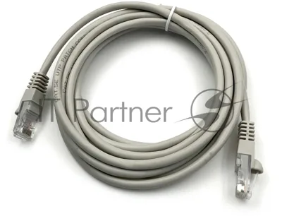 Патч-корд KingPrice KP-PC-c5e-3m-g UTP 4 пары cat.5E CCA molded 3м серый RJ-45 (m)-RJ-45 (m)