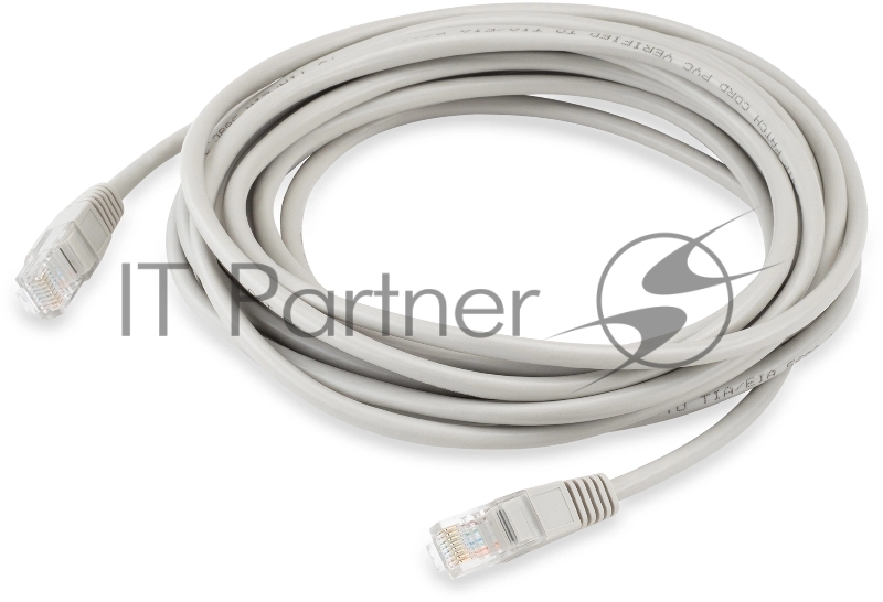 Патч-корд KingPrice KP-PC-c5e-5m-g UTP 4 пары cat.5E CCA molded 5м серый RJ-45 (m)-RJ-45 (m)
