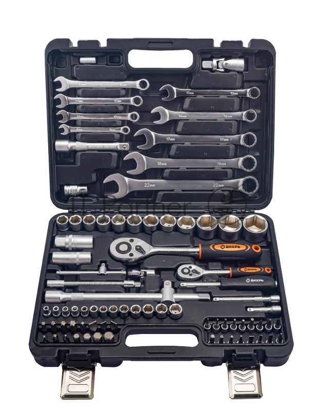 Набор инструментов Вихрь 1/2", 1/4", в кейсе 82 предм