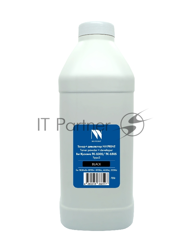 Тонер + девелопер NVPrint для Kyocera TK-8305/TK-8505 Type2 (700г) черный совместимый