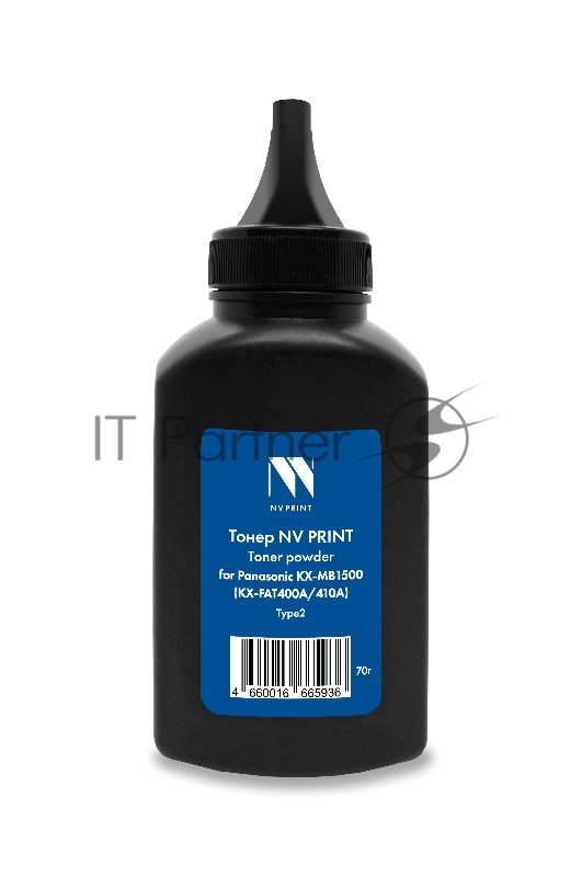 Тонер NVPrint для Panasonic KX-MB1500 (KX-FAT400A/410A) Type2 (70г) совместимый
