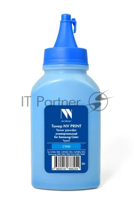 Тонер NVPrint для Samsung Color универсальный Type2 (50г) Cyan совместимый