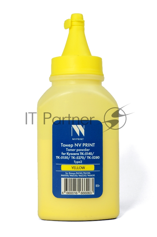Тонер NVPrint для Kyocera ТК-5140/ТК-5150/ТК-5270/ТК-5280 Type2 (85г) Yellow совместимый