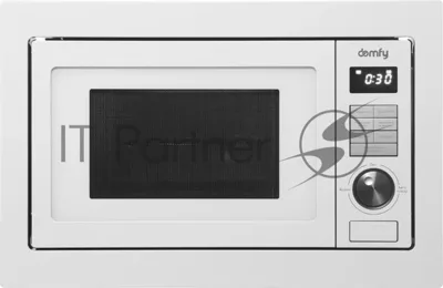 Встраиваемая микроволновая печь Domfy DM2540BW WG белый, 25 л, 900 Вт, переключатели - кнопки/поворотный мехинизм
