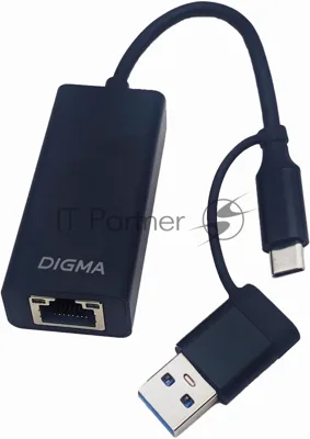 Сетевой адаптер 2.5G Ethernet Digma DLA-GTUC01 USB 3.0