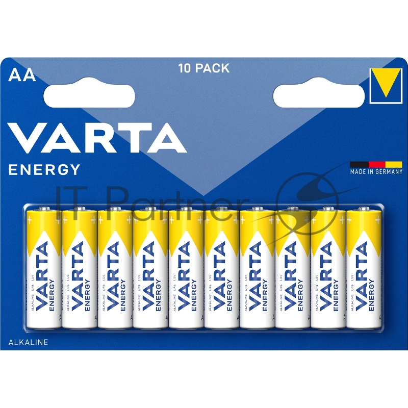 Батарейка Varta ENERGY LR6 AA BL10 Alkaline 1.5V (4106) (10/200/36000) (10 шт.)