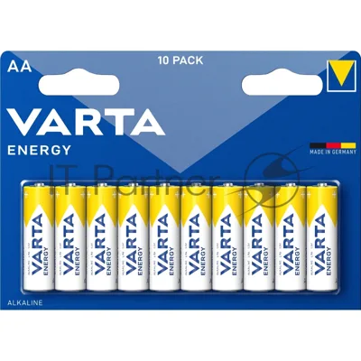 Батарейка Varta ENERGY LR6 AA BL10 Alkaline 1.5V (4106) (10/200/36000) (10 шт.)