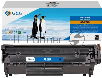 Картридж лазерный G&G GG-FX10 Q2612A/FX9/FX10 черный (2000стр.) для HP LJ 1010/1012/1015/1018/1020/1022/1022n/1022nw/3015/3020/3030/3050/3052/3055/M1005 MFP/M1300 MFP/1319f MFP