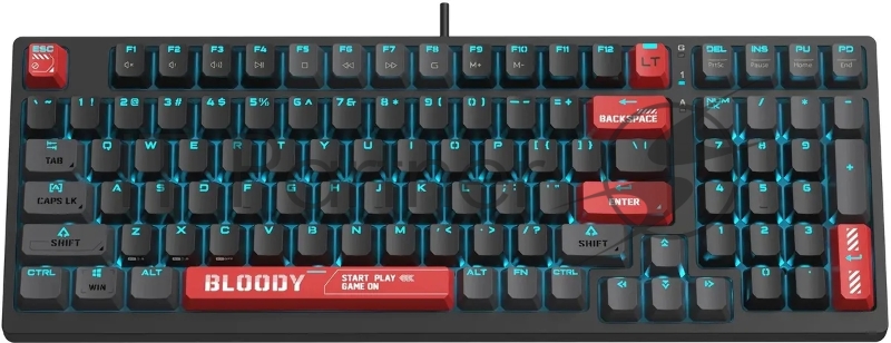 Клавиатура проводная A4Tech Bloody AT98 USB черный/красный