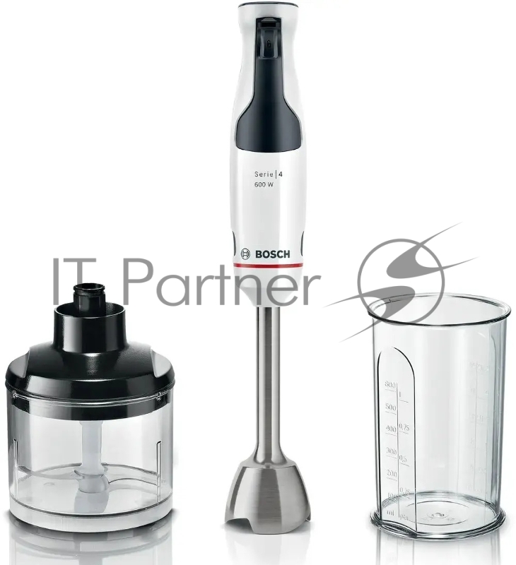 Блендер погружной Bosch MSM4W220 белый, 600 Вт, плавная регулировка, турбо