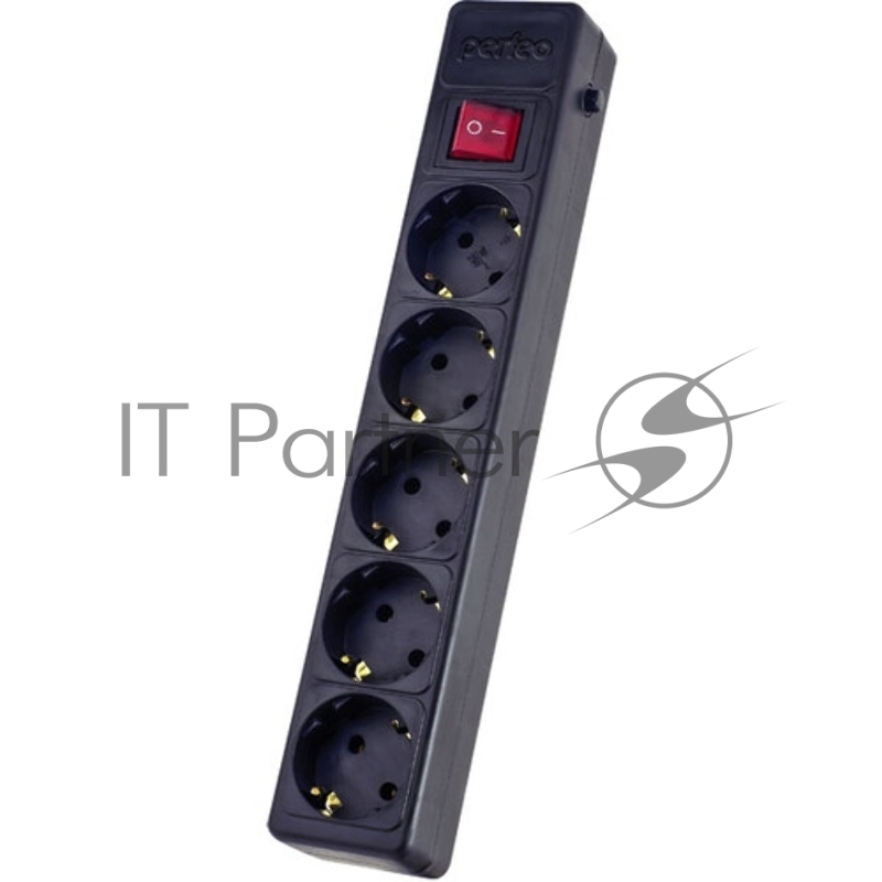 Сетевой фильтр Perfeo "POWER-S", 1,8м, 3 розетки 10А, 2USB, 2500 Вт, двойная защита, черный