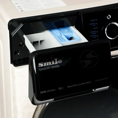 Стиральная машина Smile SWMSW12MB1400 Бежевый-черный, загрузка фронтальная 12 кг, 1400 об/мин, класс: А+