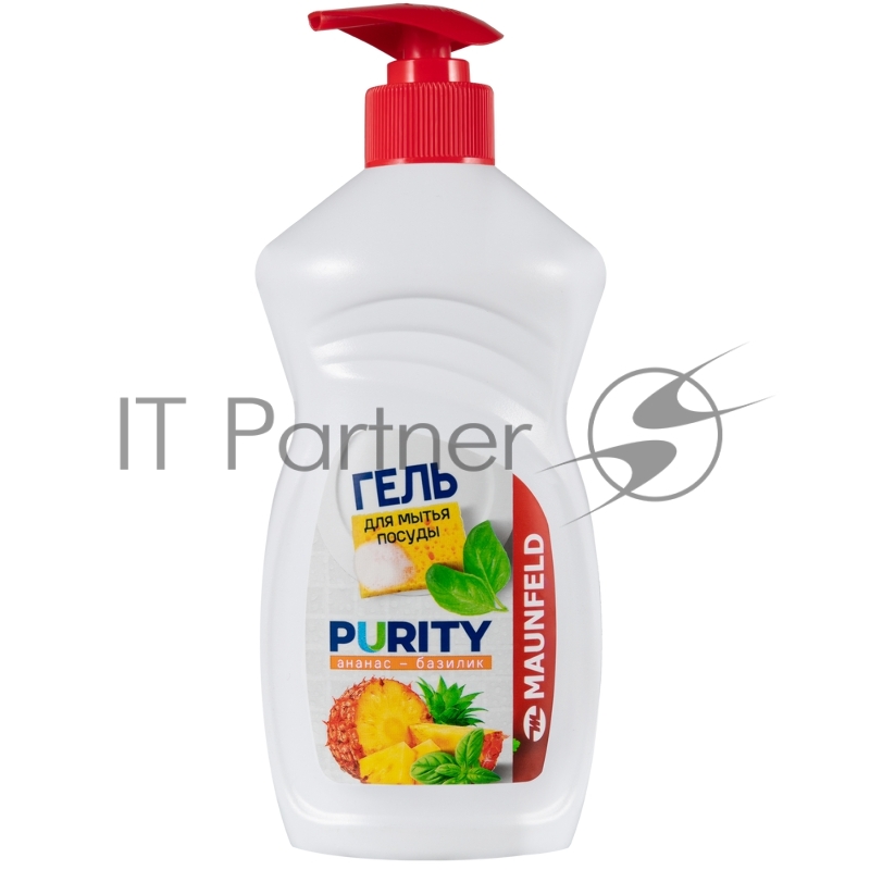Гель для мытья посуды Maunfeld Purity Ананас и базилик 450 г MDL450PD (дозатор)