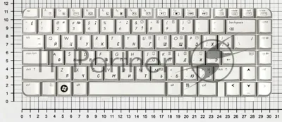Клавиатура для ноутбука HP Pavilion DV2000, HP Compaq Presario V3000 серебристая