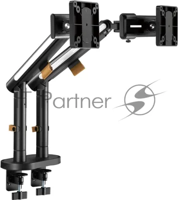Кронштейн для мониторов Ultramounts UM727B черный 17"-32" макс.9кг крепление к столешнице поворот и наклон