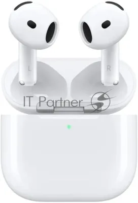 Наушники TWS Apple AirPods 4 ANC белый, вкладыши, Bluetooth, активное шумоподавление, беспроводная зарядка, до 4 ч