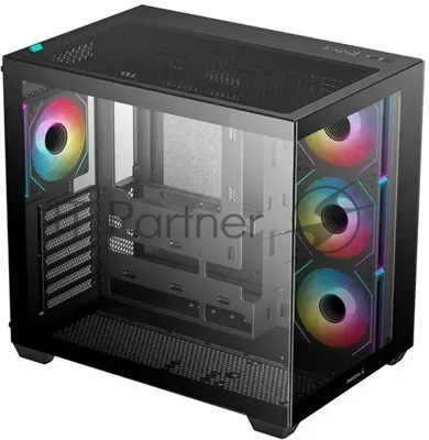 Компьютерный корпус Deepcool CG530 4F черный без БП ATX 2x120мм 2x140мм 2xUSB 2.0 1xUSB 3.0 audio bott PSU