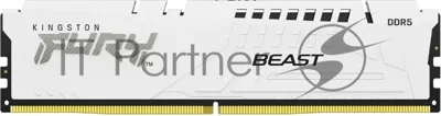 Оперативная память Kingston Fury Beast, DDR5, 32Gb (1x32GB), 5600MHz, CL40, DIMM, радиатор, белый