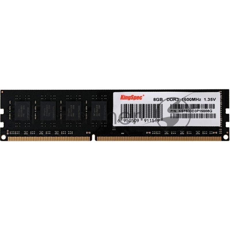 Оперативная память KingSpec, DDR3, 8GB (1x8GB), 1600 MHz, CL11, DIMM