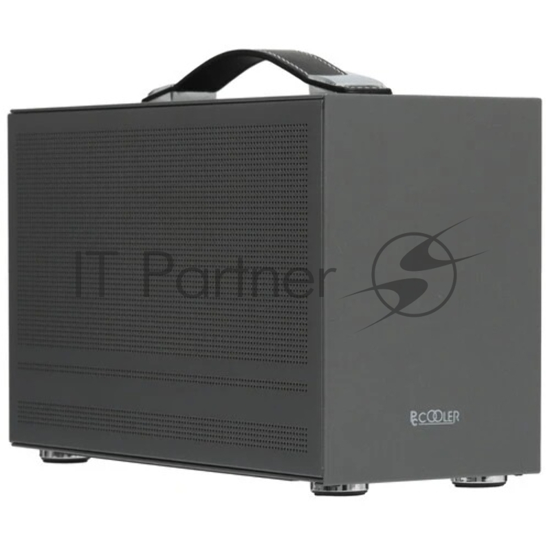 Компьютерный корпус без блока питания PCCooler I100 PRO MESH GY, Mesh Compact, серый, SPCC, no fans ITX 60/300/SFX PSU support; 1x2.5", 1x3.5", 2xPCI 1xUSB-C 3.1 308x128x190mm