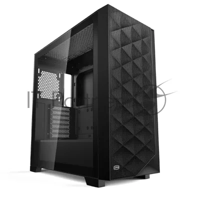 Компьютерный корпус без блока питания PCCooler C3D510 BK, Mesh Mid Tower, черный, TG, 0.7 SPCC, no fans E-ATX, ATX, mATX, mITX 170/390/205mm 2x2.5", 2x3.5", 7xPCI 2xUSB-A 3.0 455x220x491mm
