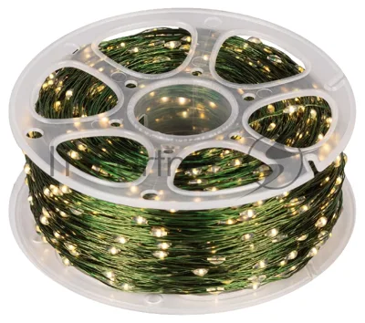Гирлянда Нить ЭРА ENIN-2000G теплый свет, 200 м, 2000 microLED, IP44, 220В