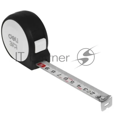 Рулетка Deli Home Series белый H8003A 3м х 16мм, эксклюзивный дизайн