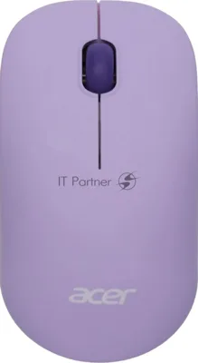 Мышь беспроводная Acer OMR205 фиолетовый, 1200 dpi, радиоканал, USB, кнопки - 3
