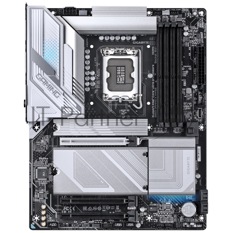 Материнская плата GIGABYTE B860 GAMING X WIFI6E, LGA1851, Intel B860, 4xDDR5, 4xSATA, 3xM.2, 1xPCIe 5.0 x16, DisplayPort, HDMI, USB Type-C, 1x2.5Gb LAN, 3x3.5 мм, 7.1, ATX