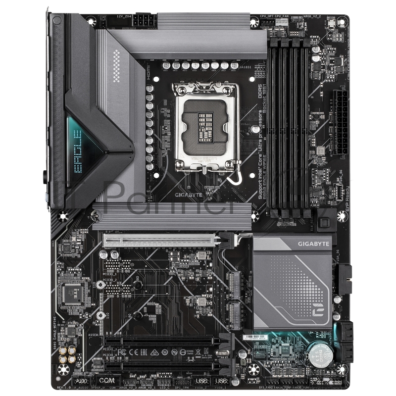 Материнская плата GIGABYTE B860 EAGLE WIFI6E, LGA1851, Intel B860, 4xDDR5, 4xSATA, 3xM.2, 1xPCIe 5.0 x16, DisplayPort, HDMI, 1x2.5Gb LAN, USB Type-C, 3x3.5 мм, 7.1, ATX