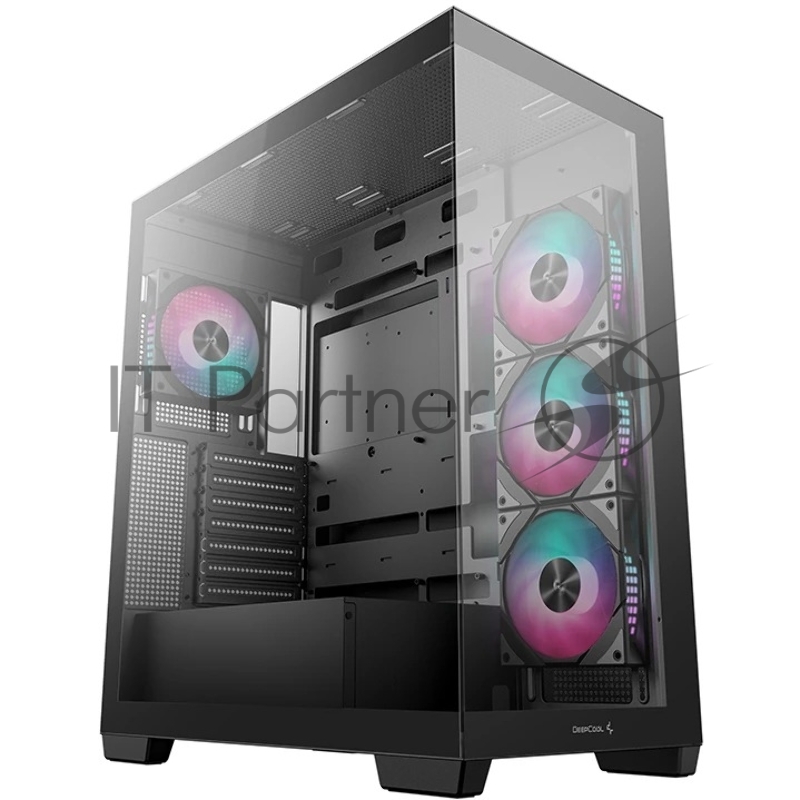 Компьютерный корпус Deepcool CG580 4F черный без БП ATX 6x120мм 3x140мм 2xUSB 3.0 audio bott PSU