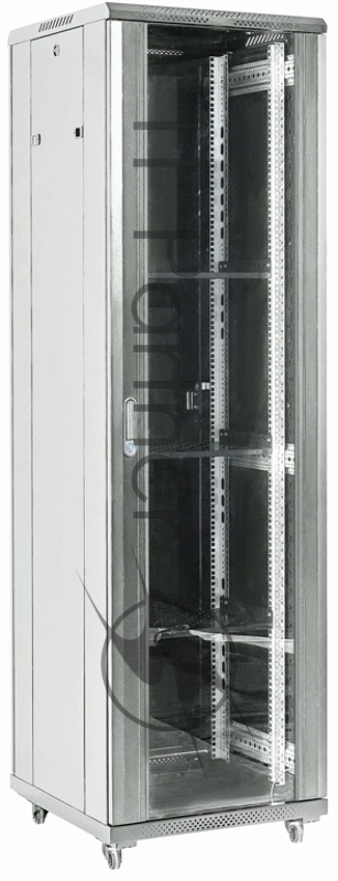 Напольный шкаф Rexant RAL 7035 19" 42U 600×800×2054 (ШxГxВ), дверь стекло, металлическая задняя дверь, боковые съемные стенки