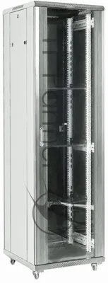 Напольный шкаф Rexant RAL 7035 19" 42U 600×800×2054 (ШxГxВ), дверь стекло, металлическая задняя дверь, боковые съемные стенки