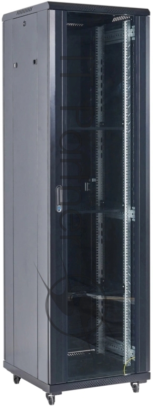 Напольный шкаф Rexant RAL 9005 19" 37U 600×600×1832 (ШxГxВ), дверь стекло, металлическая задняя дверь, боковые съемные стенки