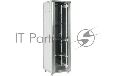 Напольный шкаф Rexant RAL 7035 19" 22U 600×600×1164 (ШxГxВ), дверь стекло, металлическая задняя дверь, боковые съемные стенки