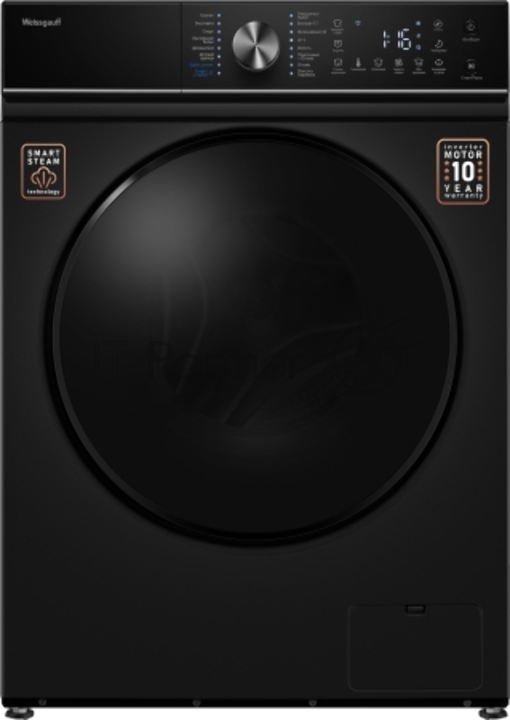 Стиральная машина Weissgauff WM 4106 D Black Edition черный, загрузка фронтальная 6 кг, 1000 об/мин, класс: А