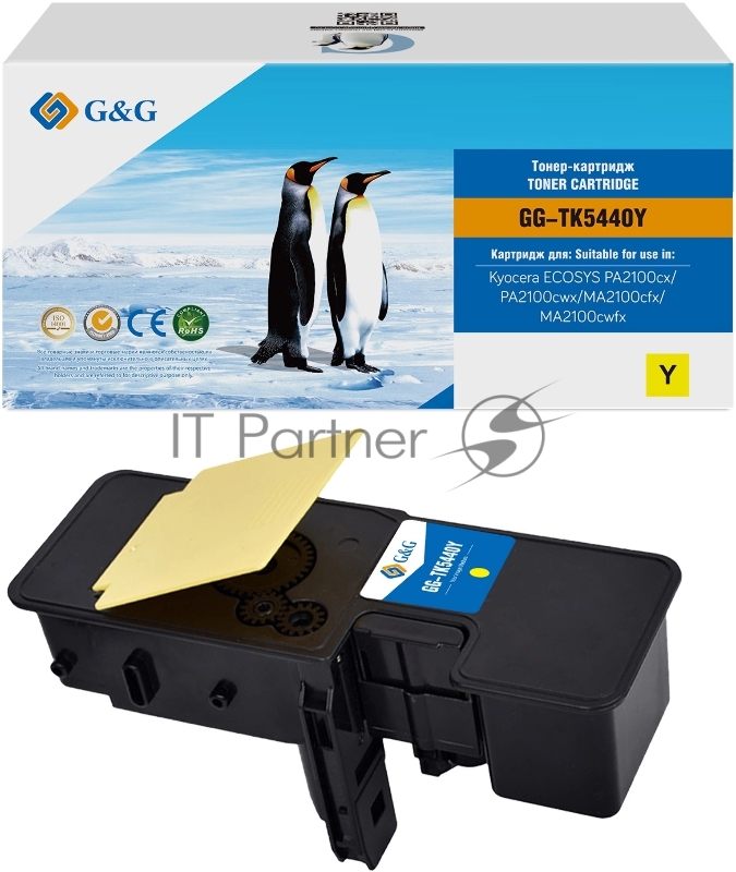Картридж лазерный G&G GG-TK5440Y TK-5440Y желтый (2400 стр.) для Kyocera ECOSYS PA2100cx/PA2100cwx/MA2100cfx/MA2100cwfx