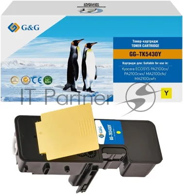 Картридж лазерный G&G GG-TK5430Y TK-5430Y желтый (1250 стр.) для Kyocera Ecosys PA2100cx/PA2100cwx/MA2100cfx/MA2100cwfx