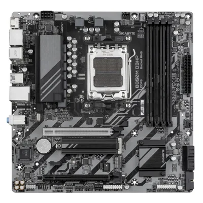Материнская плата GIGABYTE B850M D3HP, AM5, AMD B850, 4xDDR5, 4xSATA, 2xM.2, 1xPCIe 5.0 x16, DisplayPort, HDMI, 1x1Gb LAN, 3x3.5 мм, 7.1, microATX