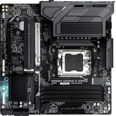 Материнская плата Gigabyte B850M GAMING X WIFI6E, AM5, AMD B850, 4xDDR5, 4xSATA, 2xM.2, 1xPCIe 5.0 x16, 1xPCIe 3.0 x4, HDMI, 2xDisplayPort, 1x2.5Gb LAN, USB Type-C, 3x3.5 мм, 7.1, microATX