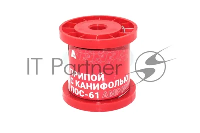 Припой с канифолью ПОС-61 Amperin S61-110R диаметр 1 мм 100 г.