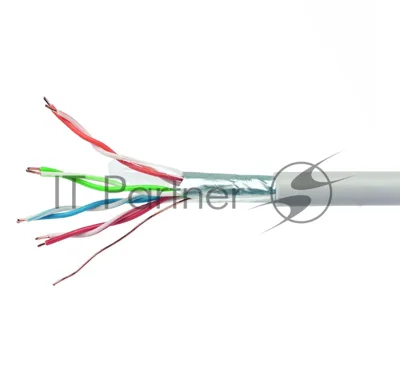 Кабель Cablexpert FPC-6057-4-CU/100, FTP indoor 4x2x0.57, медный, кат.6, однож., 100м, box, серый