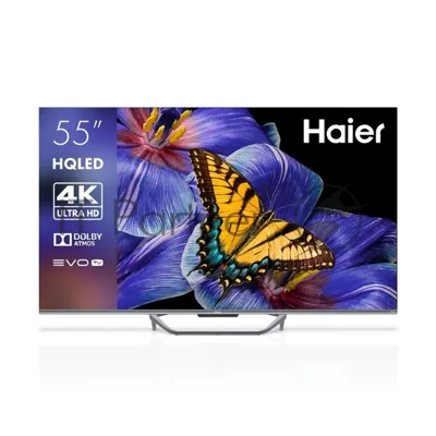 Телевизор Haier 55" DH1VMZD01RU серый QLED 4K UHD 60Hz Smart TV Android TV 2GB/16GB