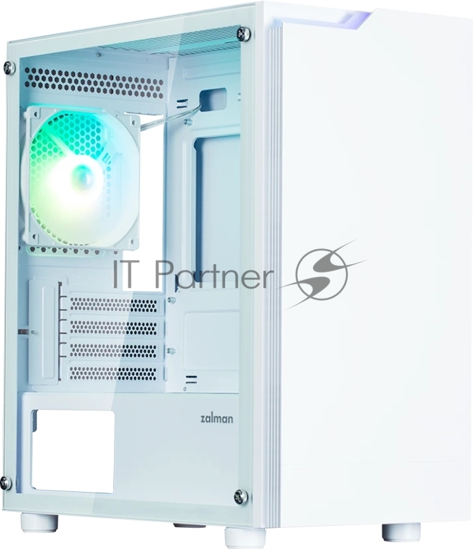 Компьютерный корпус Zalman T4 PLUS, MATX, белый, WINDOW, 1 x Combo (3.5'' or 2.5''), 1x3.5'', 2x2.5", 1xUSB 2.0, 2xUSB 3.0, REAR 1x120мм ARGB