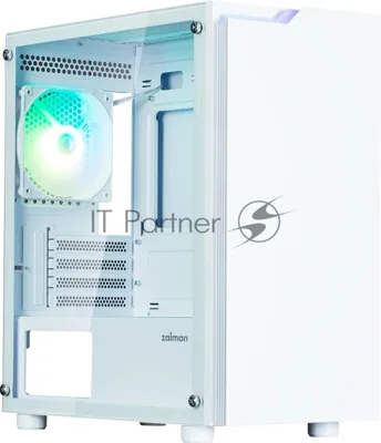 Компьютерный корпус Zalman T4 PLUS, MATX, белый, WINDOW, 1 x Combo (3.5'' or 2.5''), 1x3.5'', 2x2.5", 1xUSB 2.0, 2xUSB 3.0, REAR 1x120мм ARGB