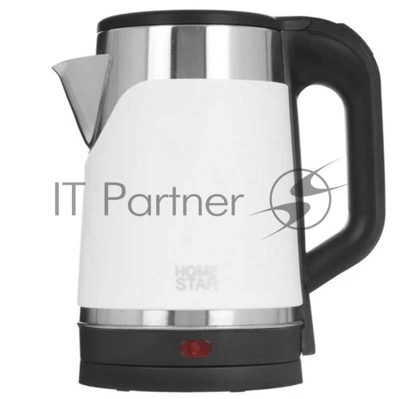 Чайник электрический Homestar HS-1043 1.7л, нержавейка и пластик, двойной корпус, белый